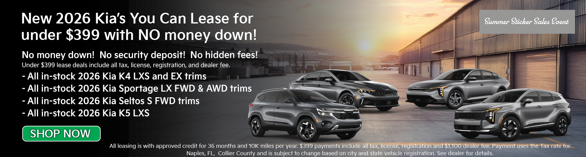 $399 lease May